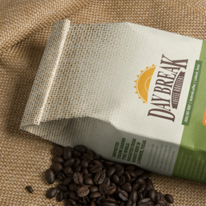 Pumpkin Latte coffee bag and beans