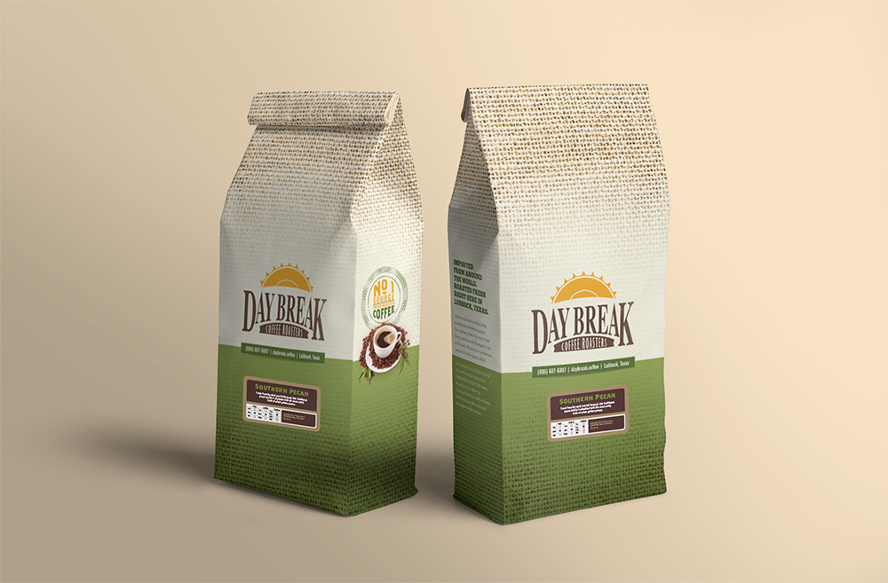 Day Break Southern Pecan coffee bags